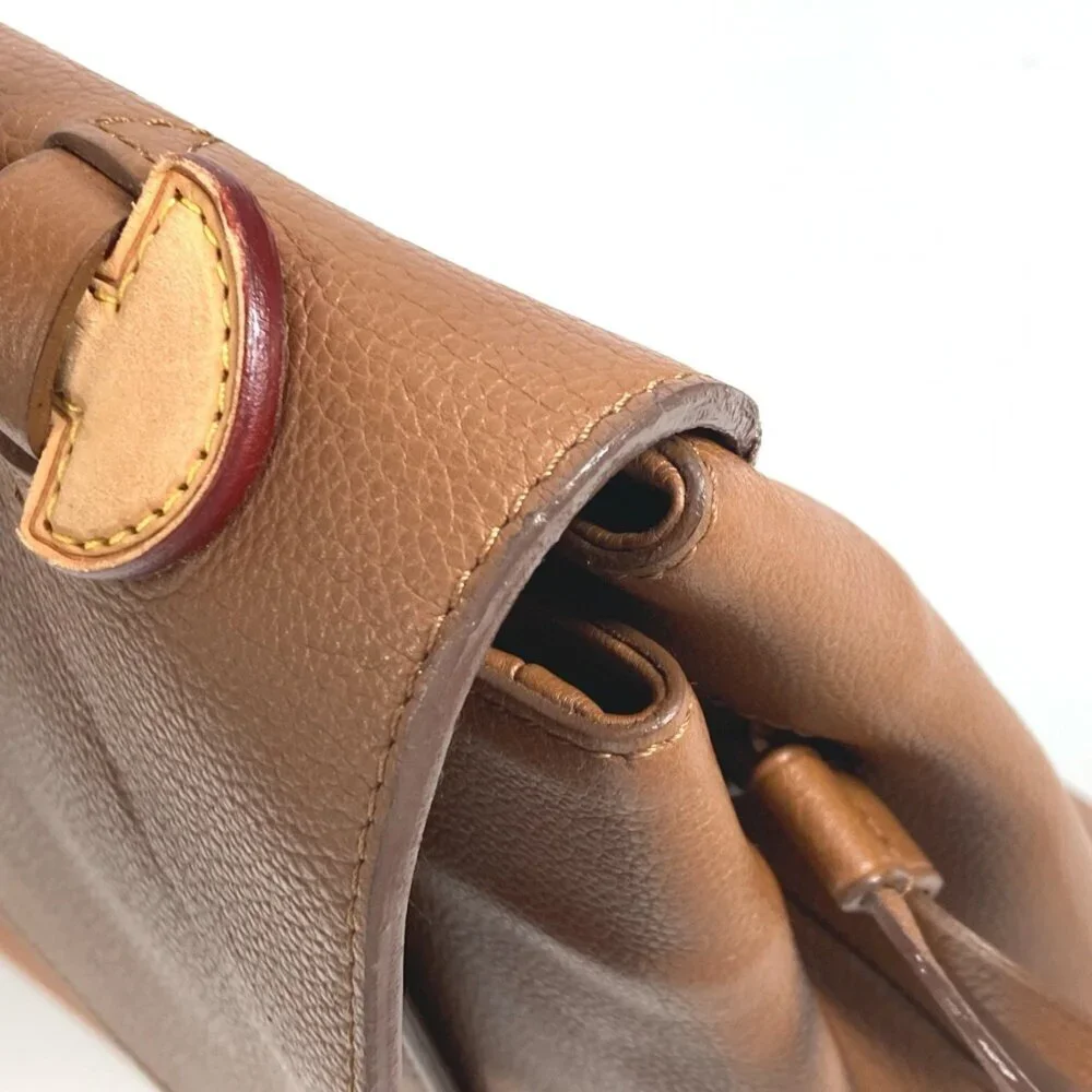 LOUIS VUITTON Authentic Brown Leather Shoulder Bag - Picture 10 of 16